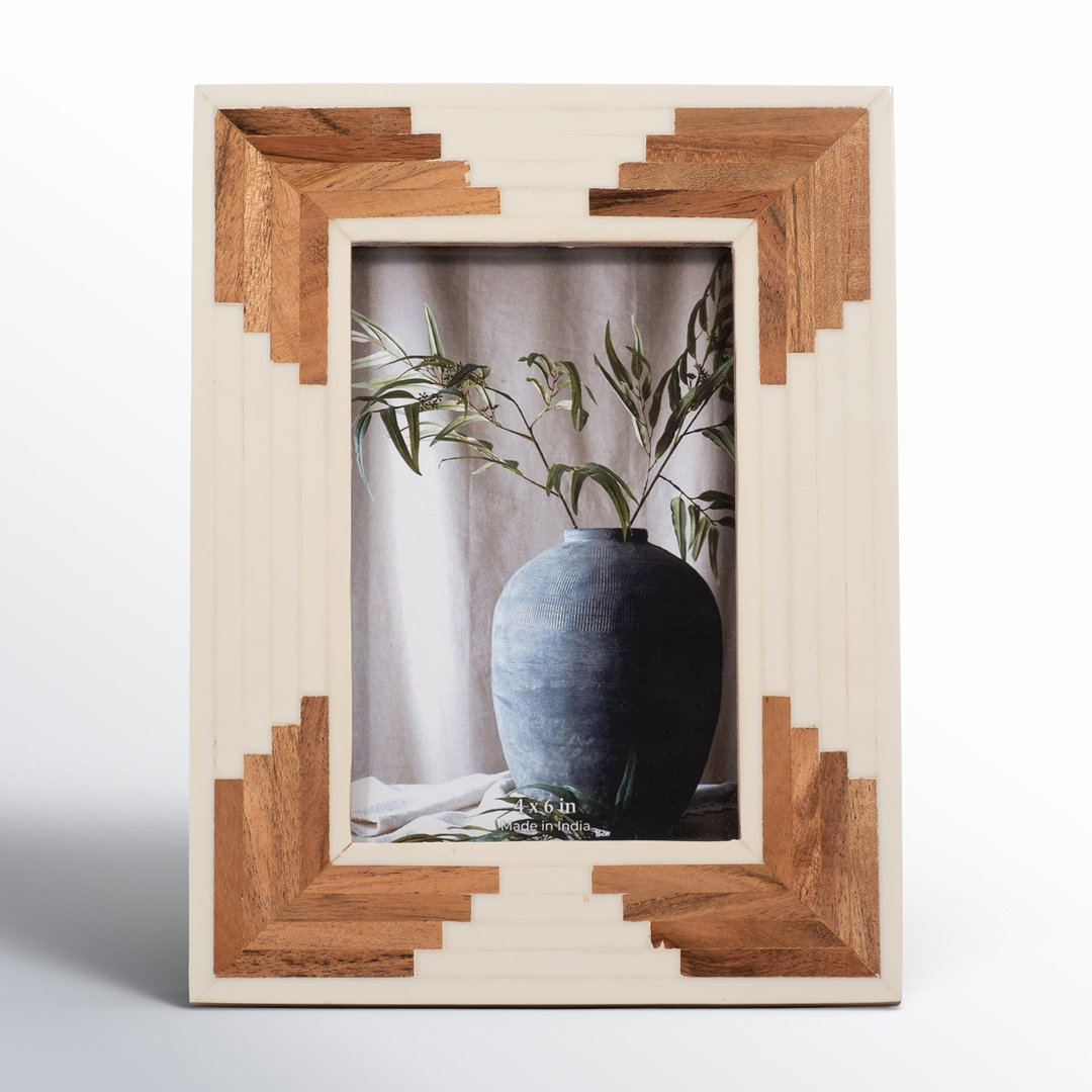 Booker Decorative Photo Frame Contemporary Rustic Resin Brown and White Cascading Design Picture Frame Joss & Main Picture 