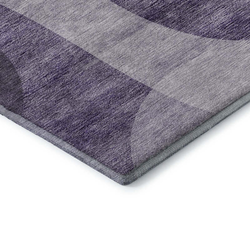 Premium Machine Washable Arnette Purple Rug, Rectangle 2'6" x 3'10"