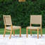 Chaise d'appoint de patio en teck Seras-113055432