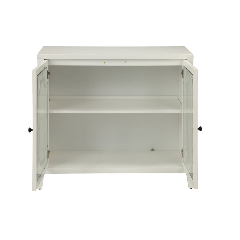 Ceara White Finish Console Cabinet