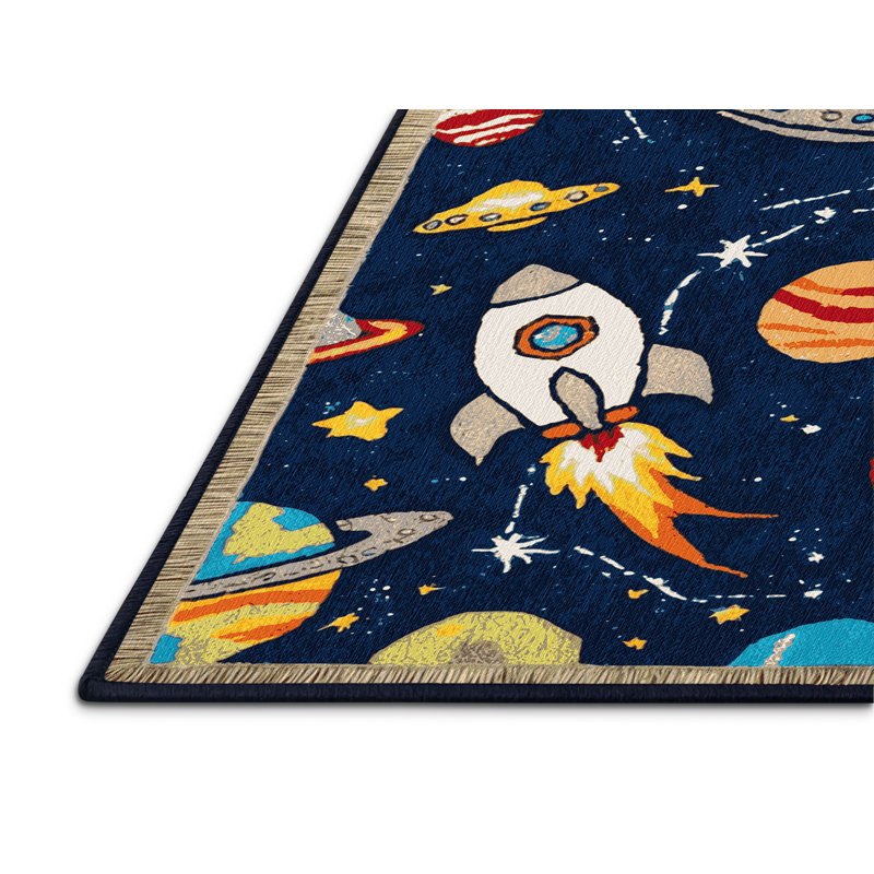 Tapis bleu de transport lavable à la machine, Rectangulaire 2 pi x 3 pi
