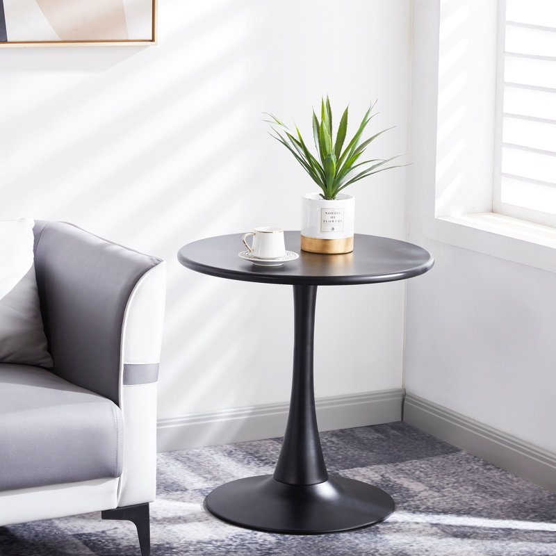 Petite table basse moderne 23,71 po Labruna, Noir