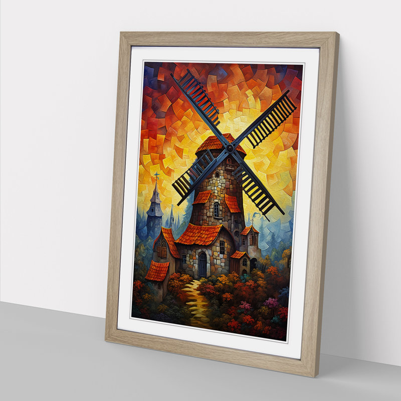 Windmill Baroque Art - Framed Print