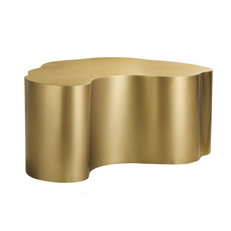 Meadow Coffee Table, Antique Brass