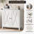 Farmhouse Sideboard Buffet Cabinet With Storage, Kitchen Cabinet With Adjustable Shelf and Barn Doors, Modern Wooden Storage Cabinet for Living Room, Dining Room, White-993133955