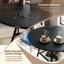 Ensemble table de salle à manger ronde Amous Industrial 42 po avec chaises rembourrées, table de cuisine-1936680762-1929559714-1936680752
