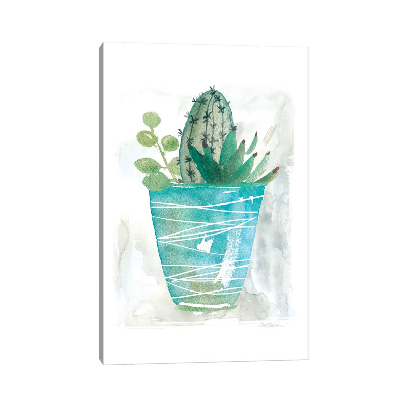 Summer Cactus by Carol Robinson - Painting on Canvas, Wrapped Canvas, 66.04 cm H x 45.72 cm W x 3.175 cm D