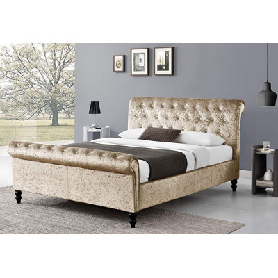 Upholstered Bed with Mattress