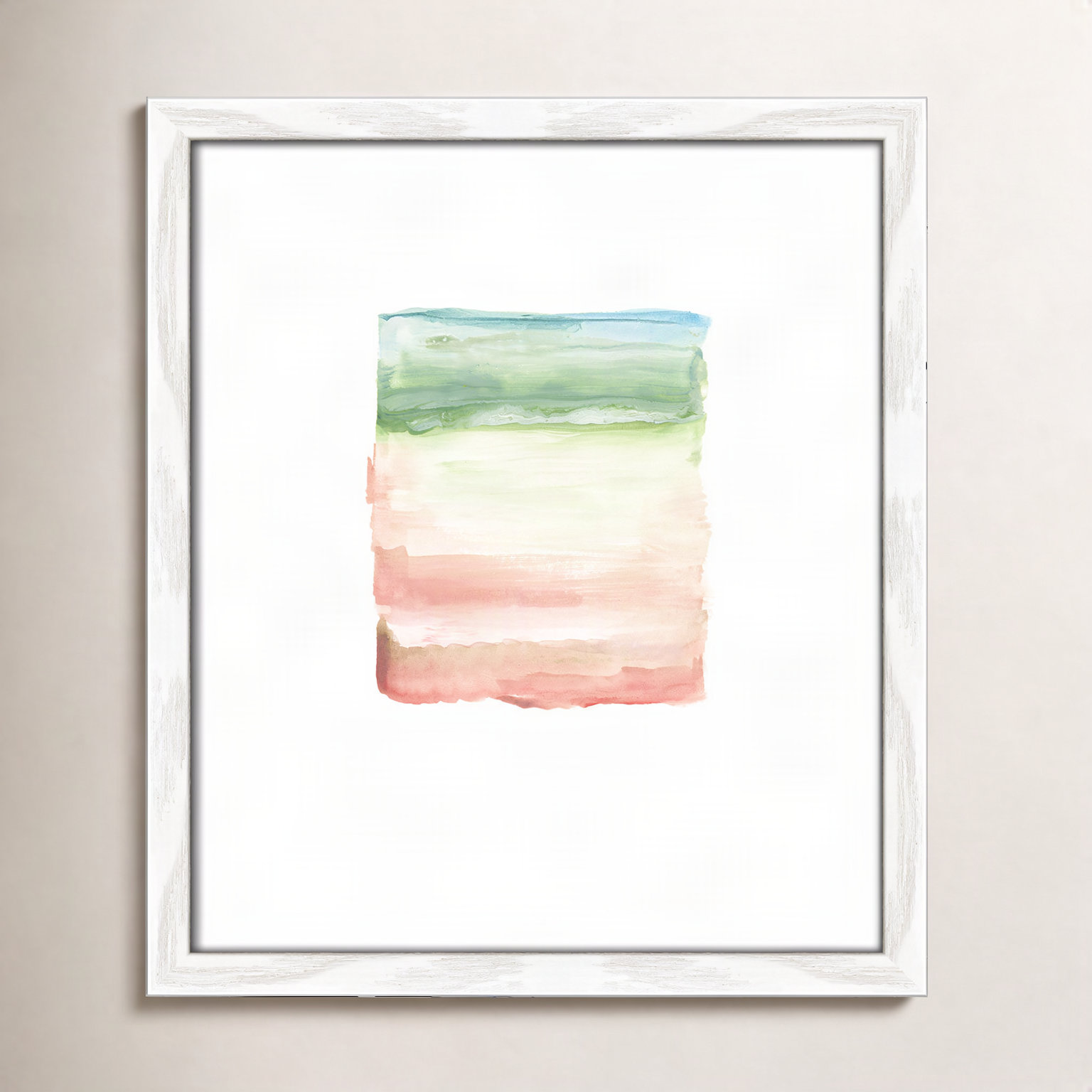 Nabi "Skye I" Print, White Framed Paper, 15" H x 13" W x 0.75" D
