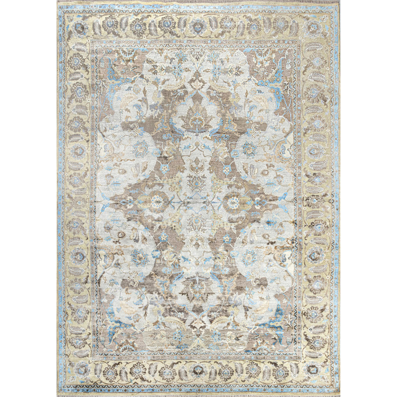 High-Quality Hand-Knotted Multi Area Rug, Rectangle 5' x 8'