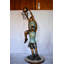Statue en bronze grandeur nature pour enfants jouant au basketball en action Nifao Collection 27 po x 17 po x H 66 po
