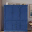 Garde-manger autoportant en bois avec armoires, tablettes de porte, tablettes réglables et tiroirs-807038412