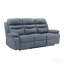 Canapé inclinable électrique moderne en cuir bleu avec ports USB, confort moelleux, 3 places, mobilier de salon (1 pièce)
