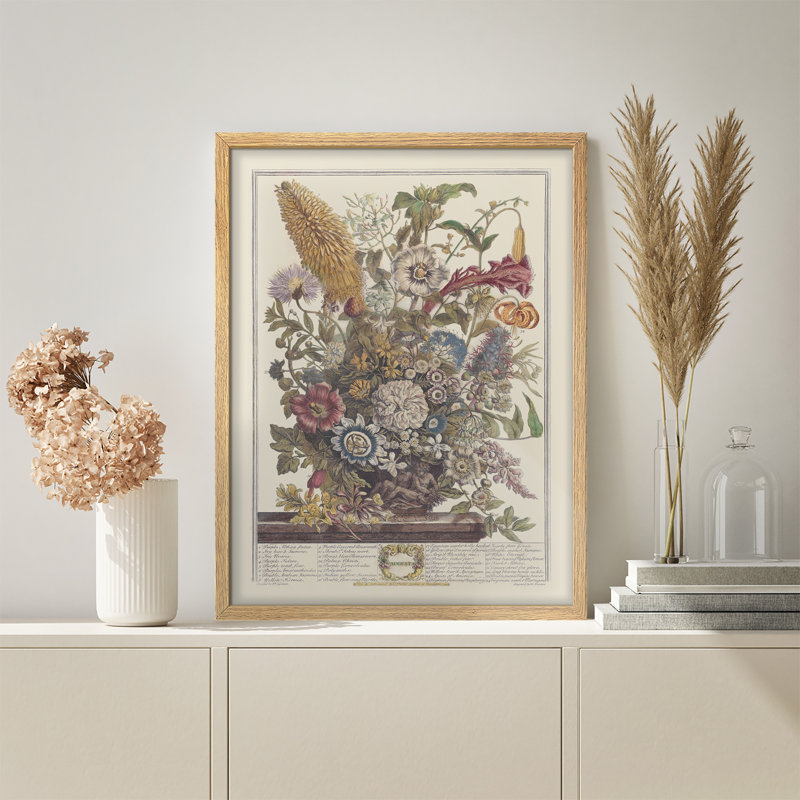 "YUK59 Bouquets de fleurs classiques, art floral rustique, affiches, affiches, salle de bain, petit art mural", Naturel