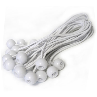 Ball Bungee 8-Inch Cord, Cord is 16-inches Stretched and 3/4-inch Plastic Ball, 25-Piece