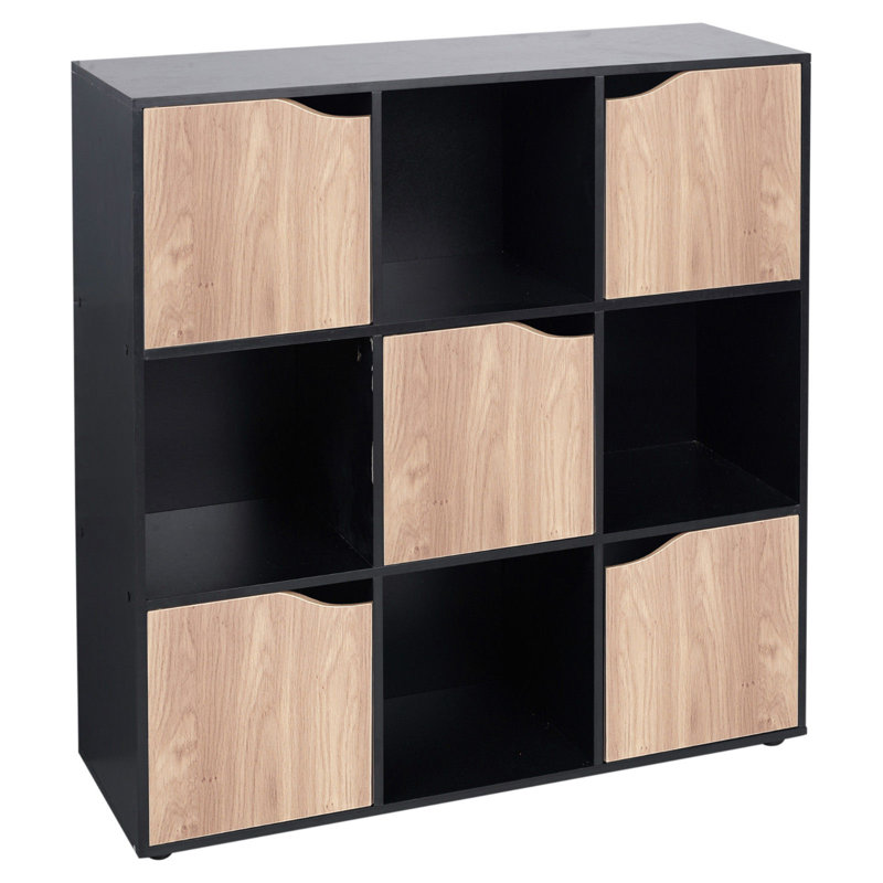 Swarna 90.5cm H x 89cm W Cube Bookcase, Grey