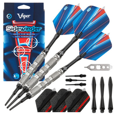 Ensemble 16 pièces de fléchettes circulaires en tonneau de tungstène sidewinder