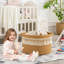 Large Blanket Basket with Handles, Storage Basket for Living Room