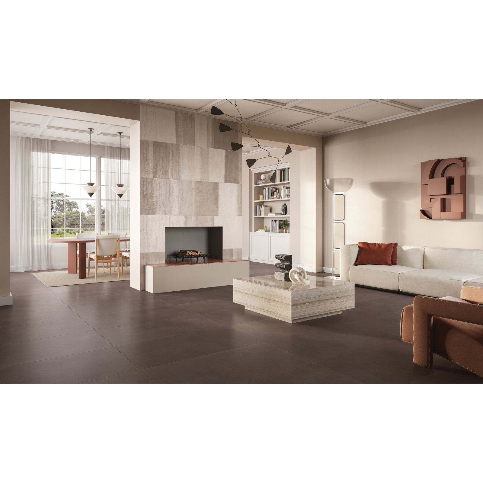 Sahara 24" x 48" Porcelain Wall & Floor Tile, Dark