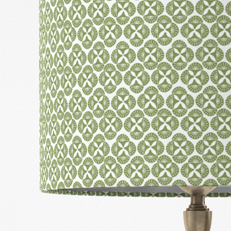 Sea Star Drum Lampshade, 12" H x 16" W x 16" D, Green