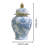 Nola White & Blue Floral Handmade Ceramic Ginger jar