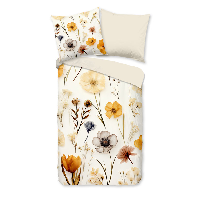 Cotton Abstract Duvet Cover with Pillowcases, Three Quarter Duvet Cover + 1 Standard Pillowcase