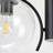3-Light  Height Adjustable Black Chandelier with Glass Globe Shades