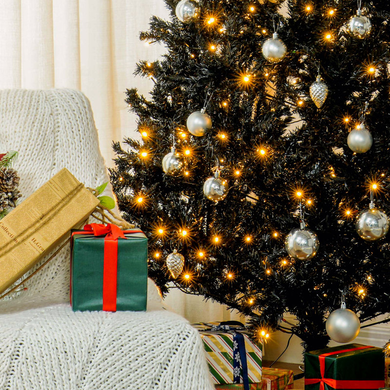 Sapin de Noël artificiel 7,5 pi préinstallé Douglas, branches réalistes, 500 lumières DEL blanc chaud, 1346 pointes de branches