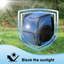 Blue Expandable Cat Dog Carrier With Front & Back Extension