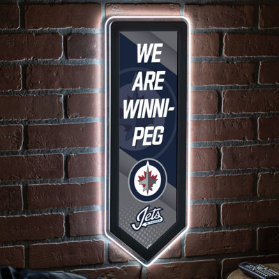 NHL Team Pennant Shaped LED Lighted Wall Sign