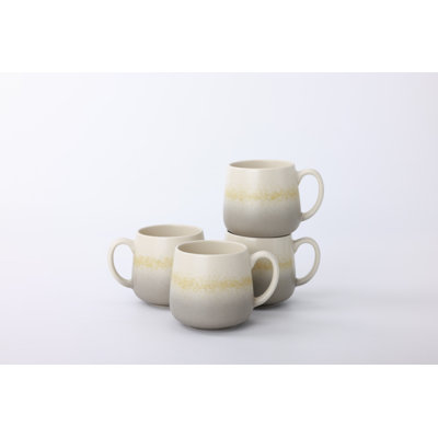 8oz Stoneware Coffee Mug Set（Set of 4）