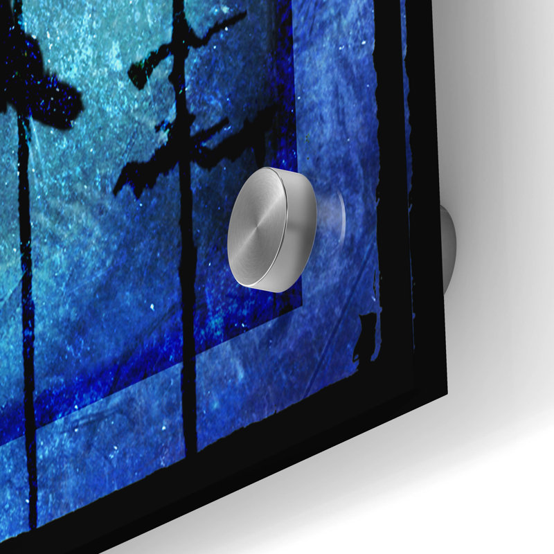Art mural en verre épique «Midnight Elk» par Lightbox Journal, H 24 po x l 36 po x P 0,2 po