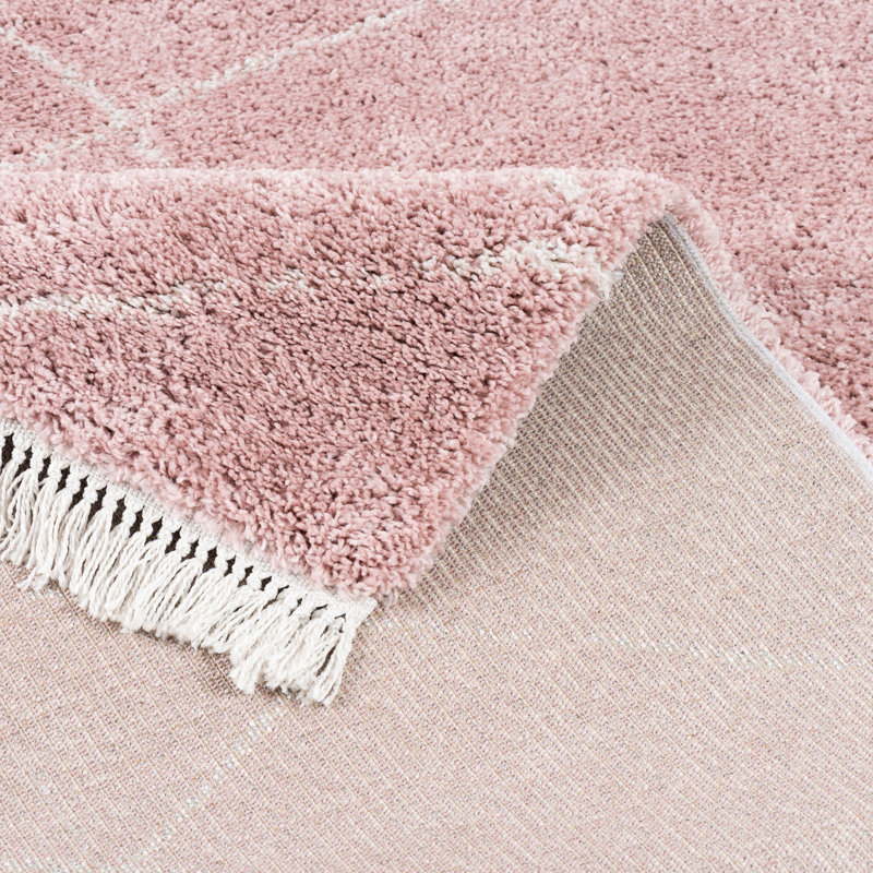 Kepler Geometric Shag Area Rug, Rectangle 135cm x 190cm