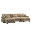 Canapé modulaire en U en forme de U avec deux repose-pieds mobiles, canapé d'angle moderne à 3 places avec coussins de taille, coussins décoratifs et accoudoirs Blostered, canapé convertible en forme de L pour la vie-1692803971