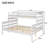 Wood Twin XL Over Queen Bunk Bed With Ladder, White