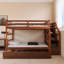 Lit simple au-dessus de simple avec escalier de rangement en bois-1374367780