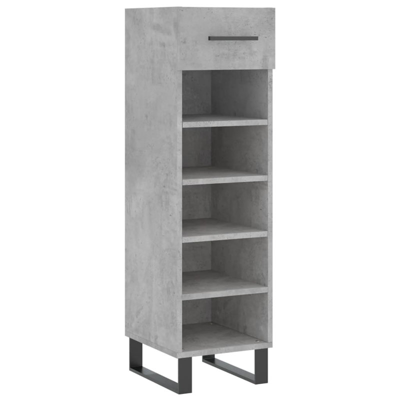 5 Pair Shoe Storage Cabinet, Concrete Grey