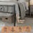 Platform Bed Frame with Unique Fist Design Headboard, Metal Frame, Under Bed Storage, No Box Spring Required, Noise-Free, Easy Assembly, Black-1286121936