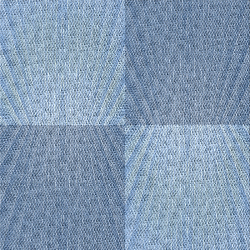 Tapis bleu / gris Choute, Carré 7 pi