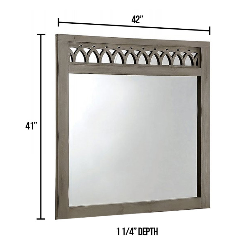 Miroir Leeandra au fini rustique naturel