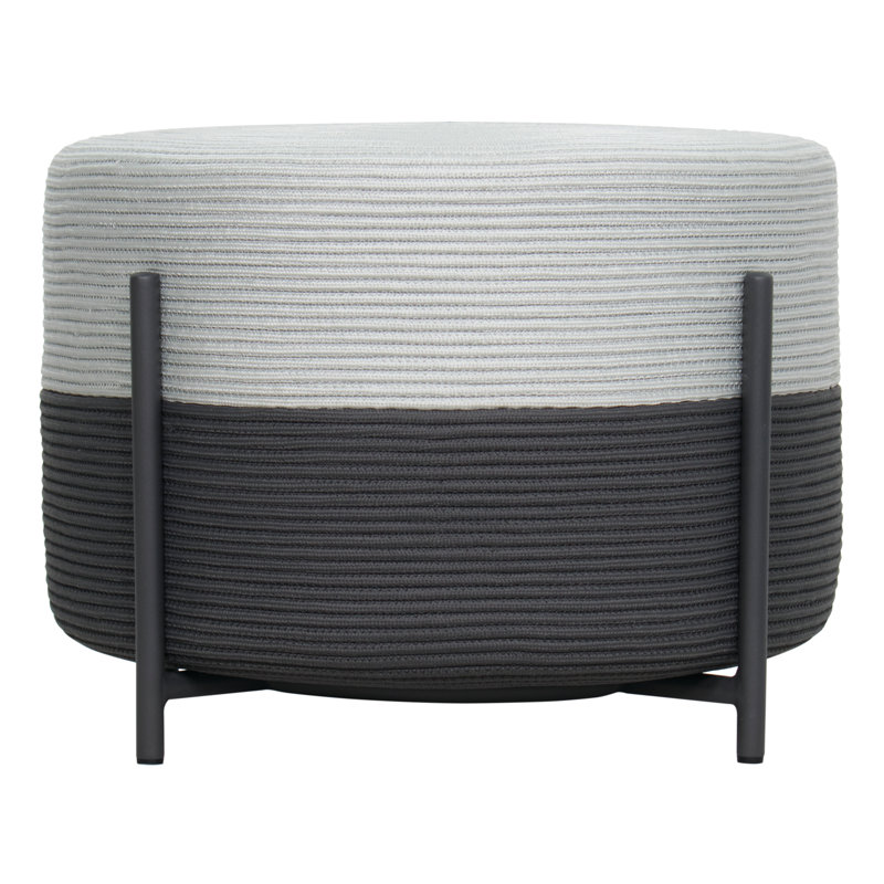 Archipelago Outdoor Ottoman, Dove Gray/Dark Pebble, Light Gray
