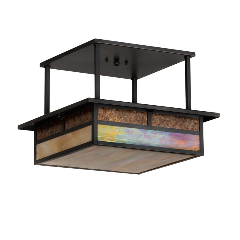 Hyde Park "T" Mission 2 - Light Semi Flush Mount