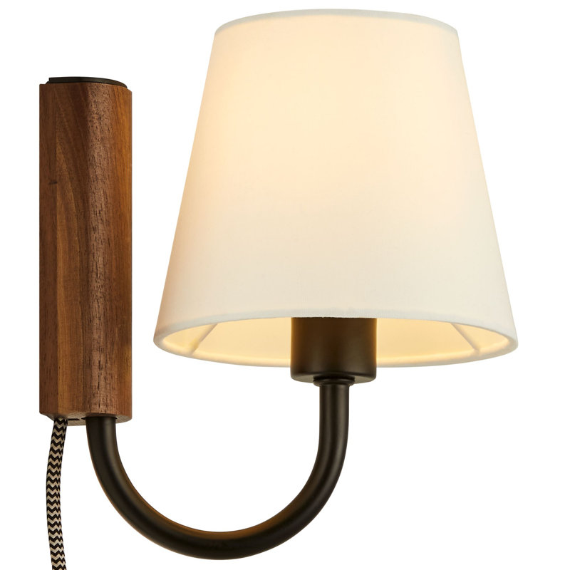 Applique murale pivotante Sunlit en noyer noir, Noyer
