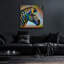Art mural en verre épique «Zebra» par Pierre Gavidia, 36 po x 36 po-117540631