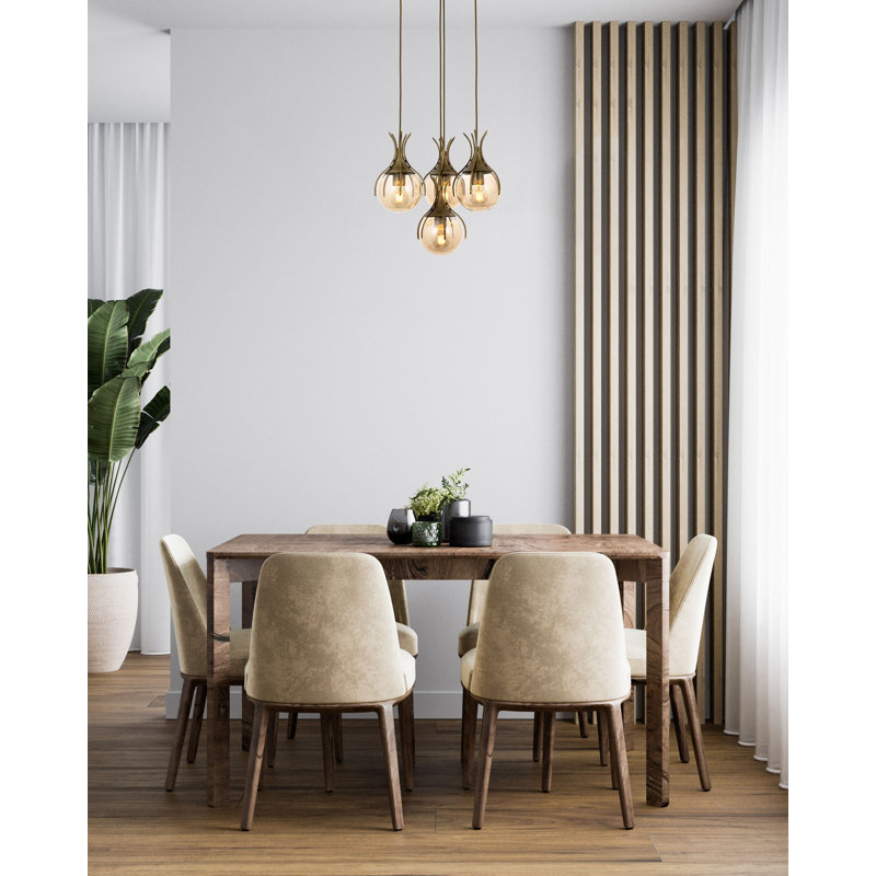 Hammondale 4 - Light Gold Cluster Pendant, Gold