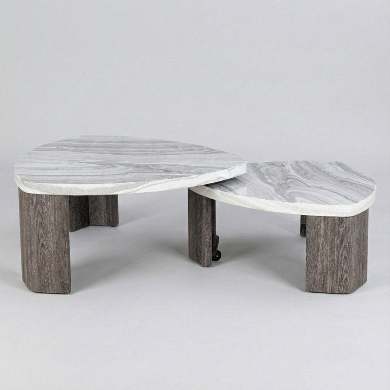 Ensemble de tables basses gigognes 2 pièces Dorris