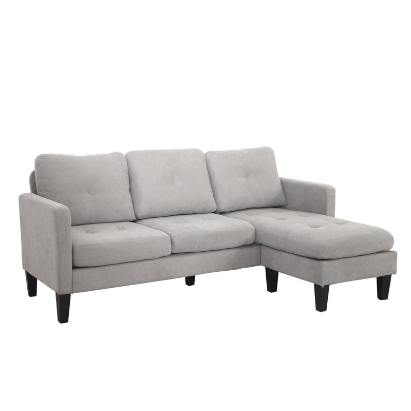 Dobro L-Shaped Sectional Sofa, Couch with Reversible Chaise, Couch Set for Small Spaces, Perfect for Living Rooms and Apartments