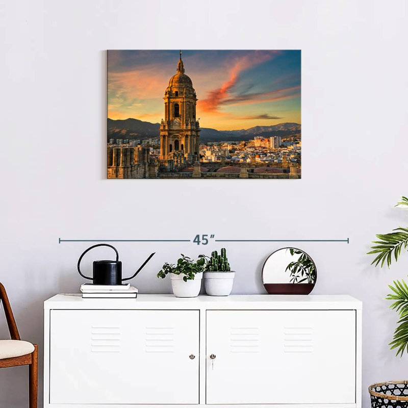 Cathédrale et paysage urbain Nicci, H 8 po x l 12 po
