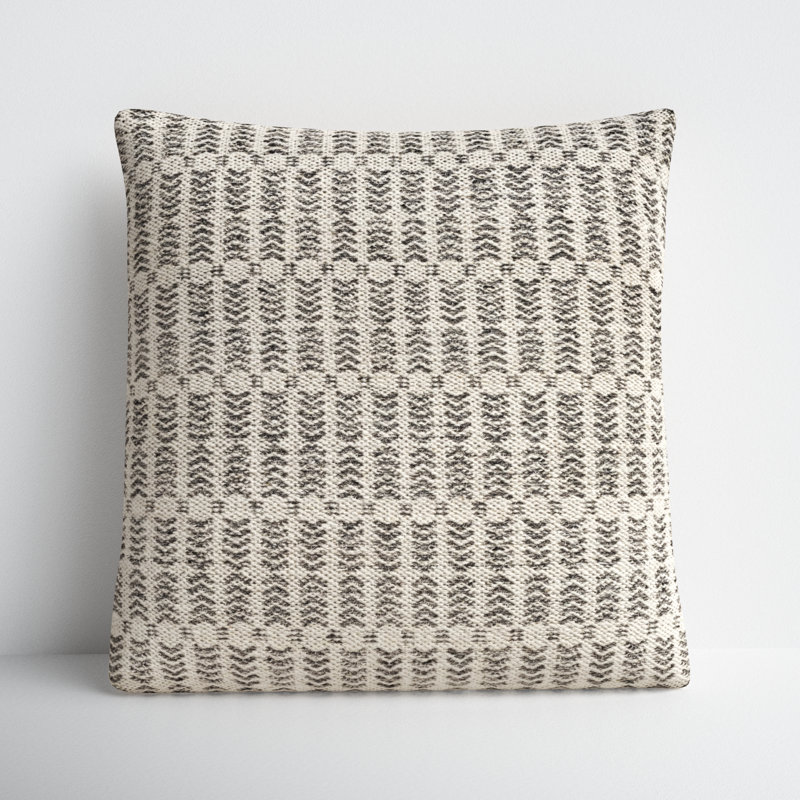 Hemlen Geometric Cotton Blend Reversible Throw Pillow, Polyester/Polyfill