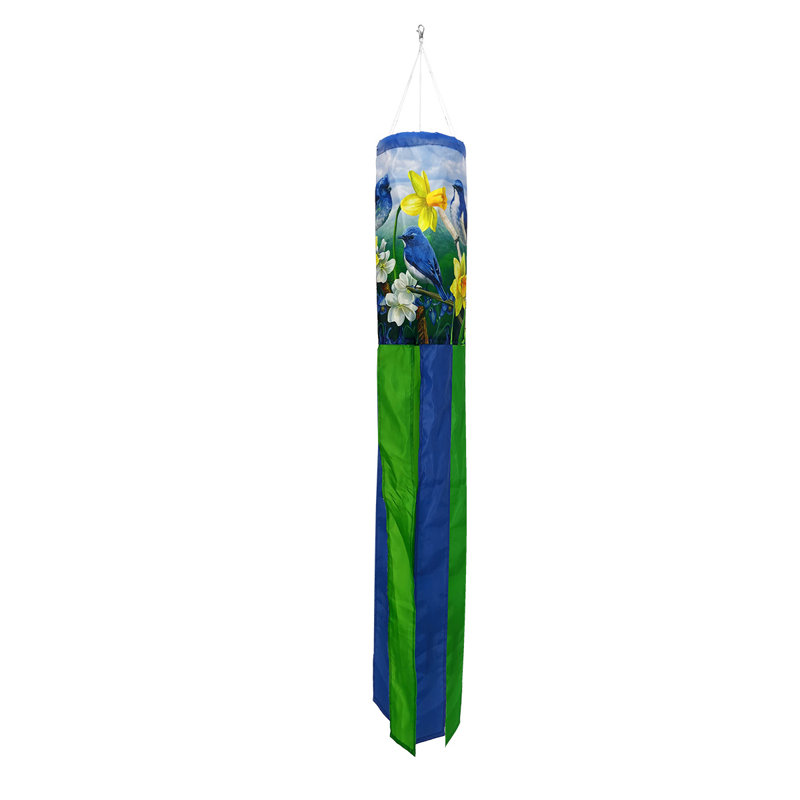 Bluebirds And Daffodils Windsock